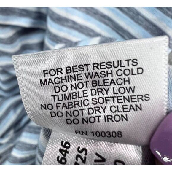 Peter Millar Polo Shirt XXL Blue Stripe Soft Tencel Blend Stretch Quick Dry Golf - Picture 12 of 13